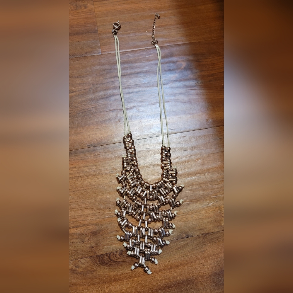Abercrombie & Finch Gold Beaded Necklace